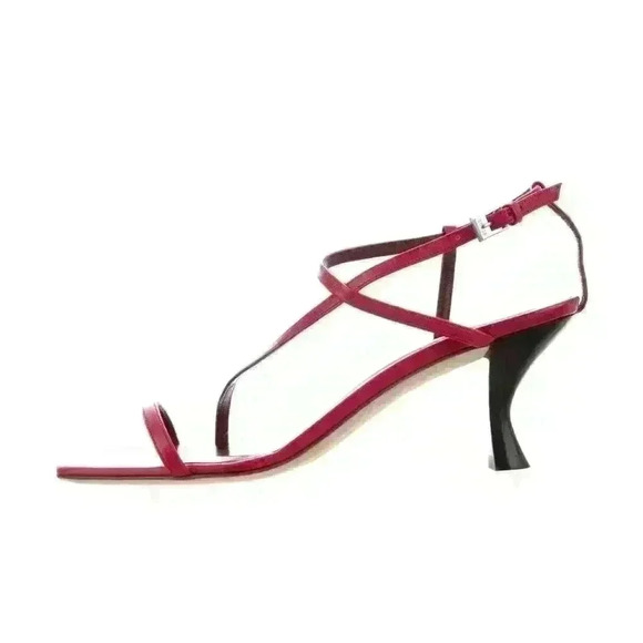 STAUD Kitten Heel Leather Sandals - Picture 1 of 4